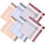 ARHAR 6Pcs Mouchoirs pour Hommes,Homme Mouchoir Carré, Mouchoir de poche en 100% Coton Doux,Mouchoirs Tissus Idee Cadeau pour Ho