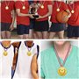VIVIIHOO Lot de 6 médailles dorées en pour Cadeaux d'invités, journée de Sport et compétitions de Jeu - Médailles pour Enfants a