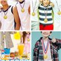 VIVIIHOO Lot de 6 médailles dorées en pour Cadeaux d'invités, journée de Sport et compétitions de Jeu - Médailles pour Enfants a