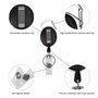 Rétractable Badge Tether avec Clip Attache Ceinture, Mousqueton Bobine Clip Card Holders Porte-clés pour clé de carte d'identité