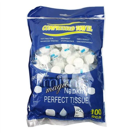 Retoteng Serviettes compressées Lingettes humides Papier Serviette pour le visage Mouchoirs pour pcs Soins du visage Maquillage