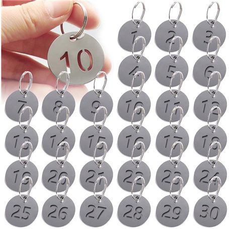30PCS Porte Cles Etiquette