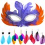 faburo 500pcs Plumes Colorées, Naturel Multicolore Plume Décoration pour DIY Arts Crafts, Costume, Chapeaux, Attrape-rêves Masqu