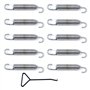 GZLCEU Lot de 10 ressorts d'échappement de moto en acier inoxydable 58 mm avec crochet à ressort pour silencieux de tuyau de rac