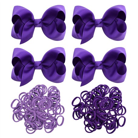 4 Accessoires Pour Cheveux Violets