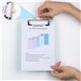 XLKJ 4 Pièces Porte Bloc A5, Planchettes à Pince et Porte-formulaires Porte Document Bloc avec Pince en Plastique pour Papier d'