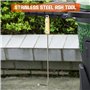 onlyfire Flam Tisonnier Cheminée, Racloir Cendre en Acier Inoxydable avec Manche en Bois, Accessoires Cheminé pour Gril de Chemi