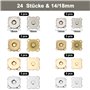 24 Sets Bouton Pression Aimanté 14mm et 18mm Fermoir Magnetique pour Sac 2 Tailles Bouton Aimanté Couture Pression Aimanté coutu