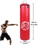 4FT Sac de Boxe Frappe Adulte, 120cm Cuir PU de Haute Qualité, Lourd Equipement d'Entraînement MMA Muay Thai Kickboxing, pour En