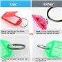 Coideal Porte Clef Etiquette en Plastique - 30 Pièces Porte Clés Étiquettes Couleur Porte Clé Identification et Anneau 6 Couleur