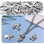Skyzone breloques creation bijou, 100 Pièces Mixte Argent Antique Breloques charms pour Bracelet Collier Bracelet Boucles d'Orei