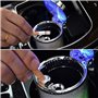 Kytpyi cendrier voiture, cendrier de plage, Cendrier créatif déclairage coloré avec lumière LED et support, cendrier portable au