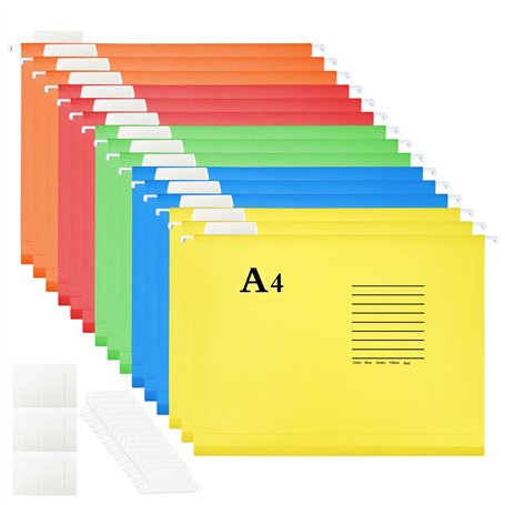 Traxenta Lot de 15 Dossiers Suspendus A4