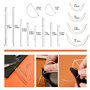 Kit de couture pour cuir - Fil ciré avec aiguille en cuir - Aiguille à coudre, ciseaux à fil, ruban à mesurer et sac de rangemen