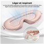 Tuocal Masque de Nuit 100% Occultant pour Hommes & Femmes, 3D Masque de Sommeil Zero Pression-Design Bloque la Lumière pour Dorm