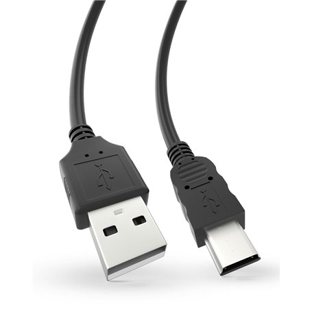 Bicmice Câble de charge USB compatible avec manette PS3 USB A 2.0 vers Mini-B USB 5 broches Câble de charge et de données pour m