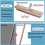Balai Métallique 30cm avec Prise pour Manche en Bois, Balai de Jardin en Métal pour Enlever la Mousse du Jardin, Mauvaises Herbe