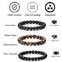 DMNQ 3 Pièces 8mm Bracelet Hommebracelets Pour Homme Bracelet Homme Perle Bracelet Perle Homme Bracelet Pierre Homme Bracelet Oe