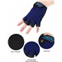 3 Paires Demi-Doigts Gants d’Enfants Gants de Sport Gants Antidérapants en Gel pour Cyclisme Équitation Vélo d’Enfants (Bleu, Ca