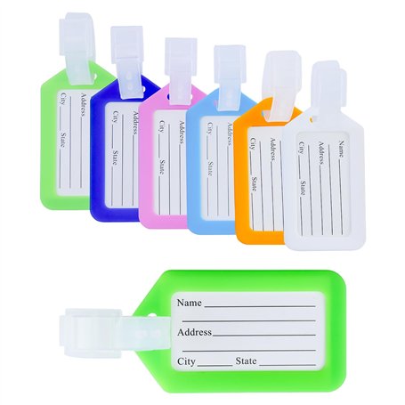 6 Pièces Étiquette de Bagage Valise Accessoires Voyage Identifier Étiquettes