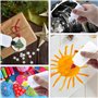 JRSHIRLEYLTD Lot de 25 flacons applicateurs de colle transparente pour liquides en plastique pour quilling, artisanat, peinture
