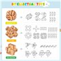 Casse-Tête en Bois Set, 3D IQ Puzzle Esprit Test Jouet, Jouet de Puzzle en Bois Jeu Éducatif Logique Cadeau pour Enfants, Adoles