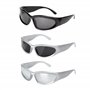 HONGXIN-SHOP Lunettes de Soleil Vintage Lunettes de Ovales Y2K Enveloppant Mode Sport Lunettes Futuriste de Mode pour Hommes Fem