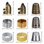 Dé à Coudre Protecteur 9 Pièces Doigt Dé à Coudre Réglable de Bouclier en Métal, Style Rétro pour Accessoires Outils de Couture,
