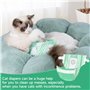 MICOOYO Lot de 24 Couches pour Chiens Femelles, Couches pour Chats Super Absorbantes avec Trous en Mousse Réglables, Pantalons d