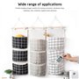 Lot de 3 sacs suspendus grillagés étanches - Accessoires de rangement en coton et lin - Sac utilitaire à suspendre - Convient po