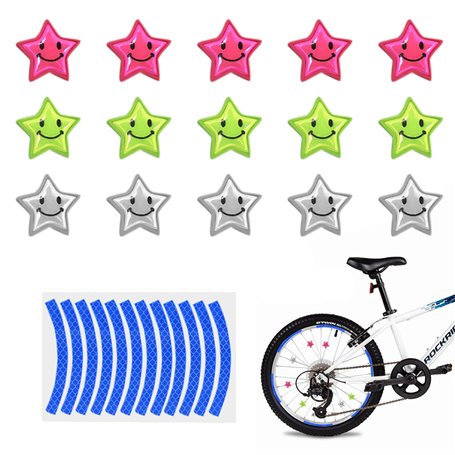 PFLYPF Lot de 15 clips colorés pour rayons de vélo