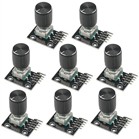 WMYCONGCONG Lot de 8 KY-040 Module encodeur rotatif 360 degrés avec capuchon pour micro contrôleur Arduino