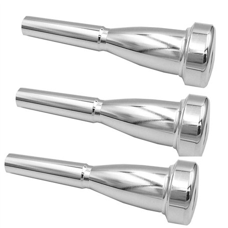 Missmore – Lot de 3 embouchures argentées pour trompette taille 3C