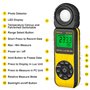 000Lux Light Meter avec Capteur Rotatif à 270° & Thermomètre (Commutable℃/℉)