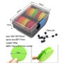Enrouleur de bas de ligne en mousse EVA dans une boîte de rangement pour pêche en mer avec aiguilles fixes