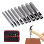 Bztzhm 9 Pièces Lot de poinçons pour cuir