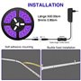 Onforu 5M UV Ruban LED, Bande LED Lumière Noire, 12 V 2835 Bandeau LED Lumière Violette, 300 LEDs Ultraviolet Eclairage Ambiance