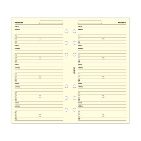 Filofax adresses Coton Crème