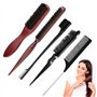 5 Pcs Poil de Sanglier，Brosse Plaquante Cheveux，Brosses à Cheveux en Poils de Sanglier，Brosse Poils Sanglier，pour Cheveux Longs