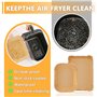 150pcs Papier Cuisson Air Fryer，Rectangulair Paper Liners Friteuse Sans Huile Accessoires，Papier Sulfurisé Feuilles，Doublure en 