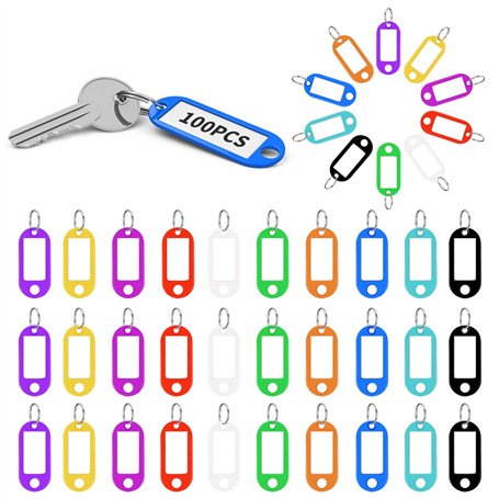 100 Pièces Étiquettes avec Porte Clé