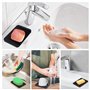 2pcs Porte Savon,Support Savon，Savon en Silicone avec Drain de vidage，Porte Savon Douche，Plateau à Savon,pour Salle de Bain Cuis