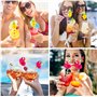Cocktail Pailles,RoadLoo 100 Pièces Papier Cocktail Pailles Papier Réutilisables Ananas Pailles Flamingo Pailles Décorations de