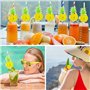 Cocktail Pailles,RoadLoo 100 Pièces Papier Cocktail Pailles Papier Réutilisables Ananas Pailles Flamingo Pailles Décorations de