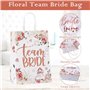 10 PCS Sacs Team Bride Sacs de Fête Sacs de Cadeau de Fête de Poule Avec Poignée Sacs en Papier Motif Flor