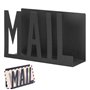 KAYLRE Porte-Courrier Trieuse de Lettres en Métal Noir Organisateur de Découpe de Courrier Support de Document de Lettre de Cour