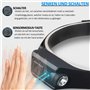 Lampe Frontale Rechargeable USB Frontale led Torche 600 Lumens avec Capteur 230°, 5 Modes d'éclairage et étanchéité IPX4 pour le