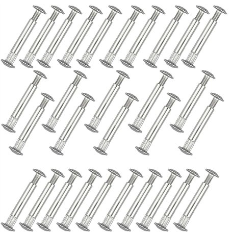 RHQFDM 30 pièces connecteurs de meubles Vis de meubles Connecteurs d'armoires Vis d'assemblage Vis à douille Douille filetée Pou