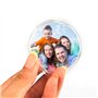 RXKFIGX 30Pcs Badges Ronds Personnalisables 60mm Badge Personnalisé en Acrylique Transparents Set de Faire Ses Badges avec Eping