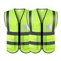 2 pièces Gilet De Sécurité Réfléchissant Haute Visibilité Vêtements Travail Directeur Exécutif Gilet Veste Zip Brace Sécurité Té